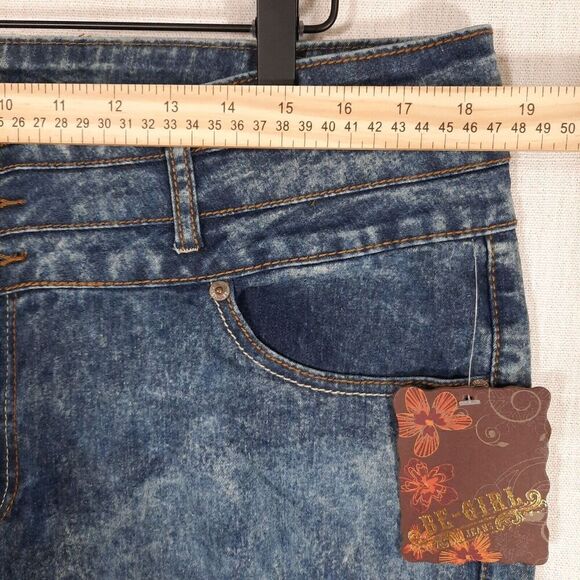 Be-Girl Skinny Jeans Plus Size 18 Distressed Acid Wash High-Rise Corset Waist - Picture 8 of 16